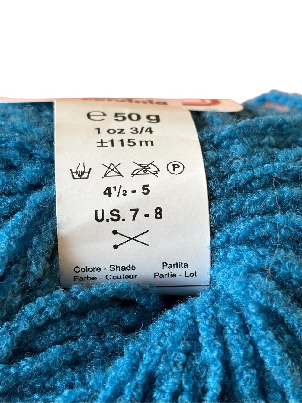 3 skeins of Mimosa Merino Superfine Bouclé by Lane Cervinia in Partita Teal Blue - Picture 4 of 5